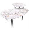 Nesting of Tables White Marble Set Coffee Side Lamp Table Living Room Furniture