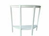 Wooden Half Moon Round Hallway Entrance Console Table Furniture In Gold & White