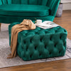 Extra Large Chesterfield Footstool Ottoman Coffee Table Bench Stool Plush Velvet