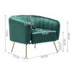 Forest Green Living Room Lounge Club Lobby Tufted Armchair Accent Chair Retro