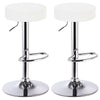 1x Bar Stool bar chairs lounge chair leather+ Metall with armrests White