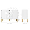 Sideboards Kitchen Cupboard with 2 Doors 3 drawers Storage Cabinet Buffet Table
