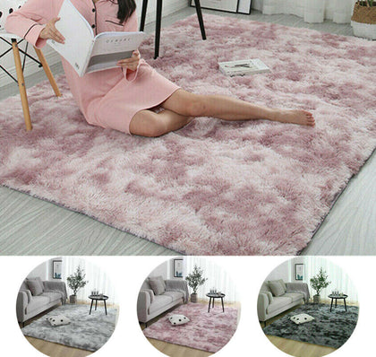 Fluffy Rugs Anti-Slip SHAGGY RUG Soft Furry Carpet Mat Living Room Floor Bedroom