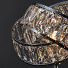 Chrome Table Lamp Modern Acrylic Jewel Intertwined Ring Design Light LED Bulb