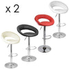 2X FAUX LEATHER BAR STOOL STOOLS BREAKFAST SWIVEL PU BARSTOOLS KITCHEN UK T307