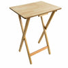 Folding Snack Table Wooden Natural Desk Foldable Portable Dining Laptop Coffee