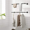 Wall-Mounted Clothes Rack Pipe Clothes Hanging Bar Each Holds up to 50 kg