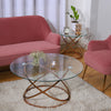 Modern S/Large Round Glass Coffee Table Sofa Side Table Corner End Table Chromed