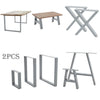 2PC Grey Industrial Steel A Shape Table Legs Desk Bench X Cross Frame Legs Frame