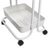 3 Tier Kitchen Trolley Cart on Wheels Slim Rolling Storage Tray Rack with Handle