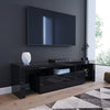 Modern TV Stand 2 Drawers Storage High Gloss Cabinet Sideboard RGB LED Light