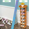 7 Tier Shoe Rack Storage Shelf Corner Shoes Cabinet Organiser Stand Unit Wood