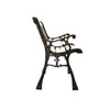 Wood & Cast Iron Garden Bench Lattice Backrest Vintage Patio Park Chair Loveseat