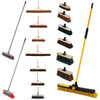 Sweeping Brush Broom Wooden Handle Soft Stiff Head PVC Sweeper Garden Outdoor