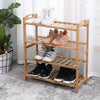3/4/5 Tiers Wood Shoe Rack Shelf Home Small Item Storage Organizer Free Standing