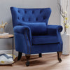 Upholstered Velvet Queen Anne High Wing Back Fireside Armchair Lounge Sofa Chair