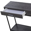 Console Table Worktop Bottom Shelf 2 Drawer Industrial Minimal Style Grey