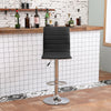 2* Black Bar Stool Leather Swivel Gas Lift Footrest Home Kitchen Pub Breakfast