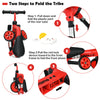 2 IN 1 Kids Tricycle Toddler Bike Trike 3 Wheels Folding Baby Balance BikeWalker
