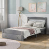 3FT SINGLE SIZE WOODEN BED WITH STORAGE DRAWER SOLID PINE WOOD BED FRAME GREY