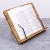Bamboo Receipe Display Cook Book Stand Foldable Holder for Books, ipads Rest