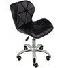 Cushioned Computer Desk Office Chair Chrome Legs Lift Swivel Small Adjustable