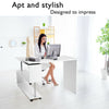 L-shaped Computer Desk Corner PC Laptop Writing Table Workstation with Bookshelf