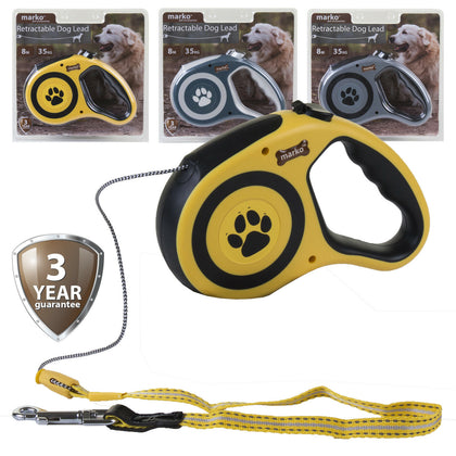 Retractable Dog Lead Flexi Locking Extending Leash Comfort Padded Large 8M 35KG