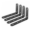 4x Black Wall Mounted L Shaped Angle Shelf Brackets Heavy Duty Corner Support UK