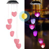 Wind Chimes Solar Powered LED Light Changing Hanging Garden Yard Outdoor Decor