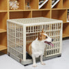 97CM Dog Cage Puppy Pet Crate Travel Carrier Small Medium Large Kennel W/Wheel