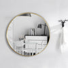 Wall Mounted Vanity Mirror 50cm Round Circle Metal Frame Bathroom Bedroom Mirror