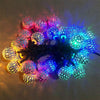 50 LED Moroccan Solar Garden String Lights Hanging Lantern Fairy Light Outdoor