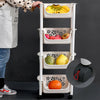 Kitchen Storage Trolley Basket Rack Fruit Vegetable Holder Tidy Organiser Shelf