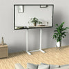 White No Drill Floor TV Stand Tall with Bracket Mount 32-100" Height Adjustable