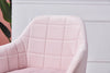 Set of 2 Fabric Armchair Dining Chairs with Knocker Padded Dining Room Kitchen