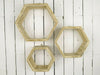 Set Of 3 Handmade Hexagon Shelves Wooden Shelves Made From Sustainable Pine Wood