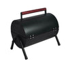 Portable Barrel BBQ Charcoal Double Grill Black Stainless Steel Garden Camping