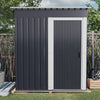 Metal Garden Shed Outdoor Yard Tools Storage Organizer Small House Sliding Door