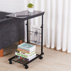 Over the Bed Side Table Wheels Hospital Overbed Rolling Tray Adjustable Bedside