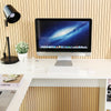 White L-Shaped Computer Desk Corner PC Table w/ Shelves Workstation Home Office