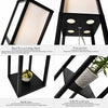 Shelf LED Floor Lamp Light Fabric Shade Open Storage Bedroom Livingroom Modern