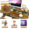 Wooden Computer Desk Writing Table Workstation W/ Monitor Stand & Keyboard Tray
