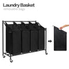 4 Bag Laundry Sorter Cart Hamper Basket Rolling Clothes Bin Trolley on Wheels