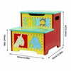 Wooden Step Stool with Toys Storage Box-Children Kitchen Helper Toilet Ladder UK