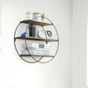 50cm Round 3 Tier Floating Shelves Wall Mount Book Display Decoration Shelf Rack