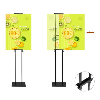 Advertising Pavement Poster Sign Stand Pole Holder Frame Poster Display