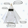 Large Foldaway Pet Teepee Tent Cat Bed Dog House Kennel Washable Cushion Pyramid