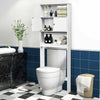 Over Toilet Cabinet Freestanding Washing Machine Rack W/ Open Shelves and Doors