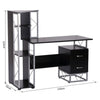 Computer Desk 2 Drawers Multi-Shelves Study Workstation PC Table Office